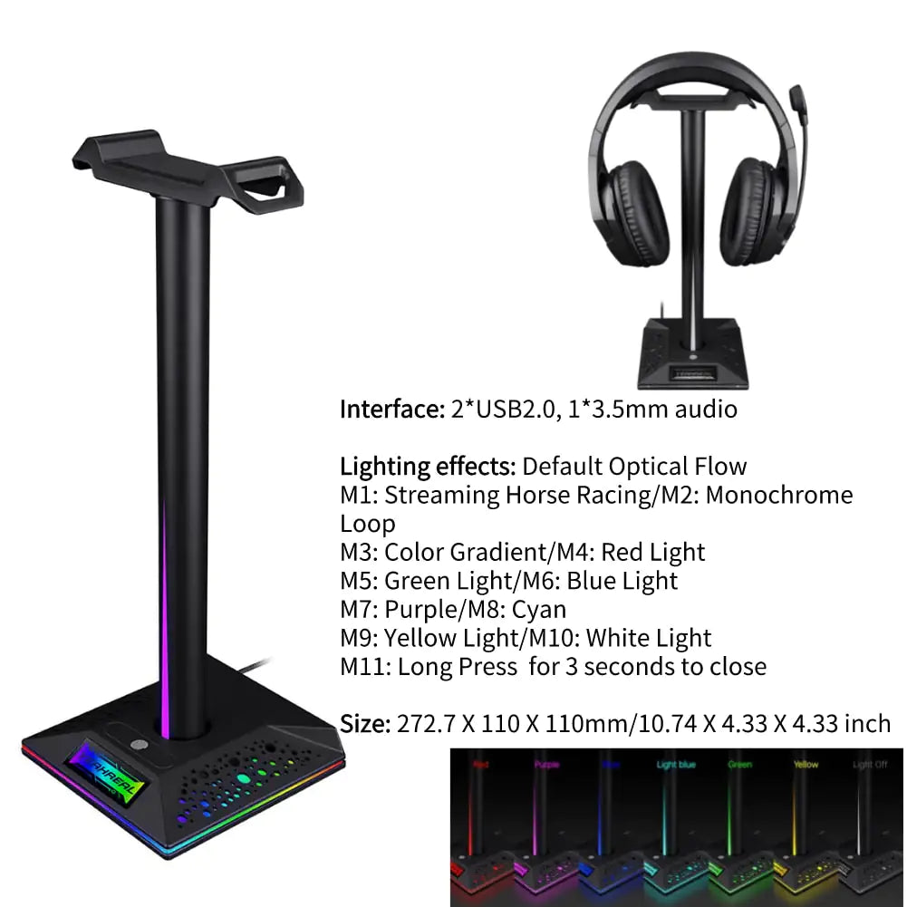 RGB Gaming Headphone Stand - Techtopia