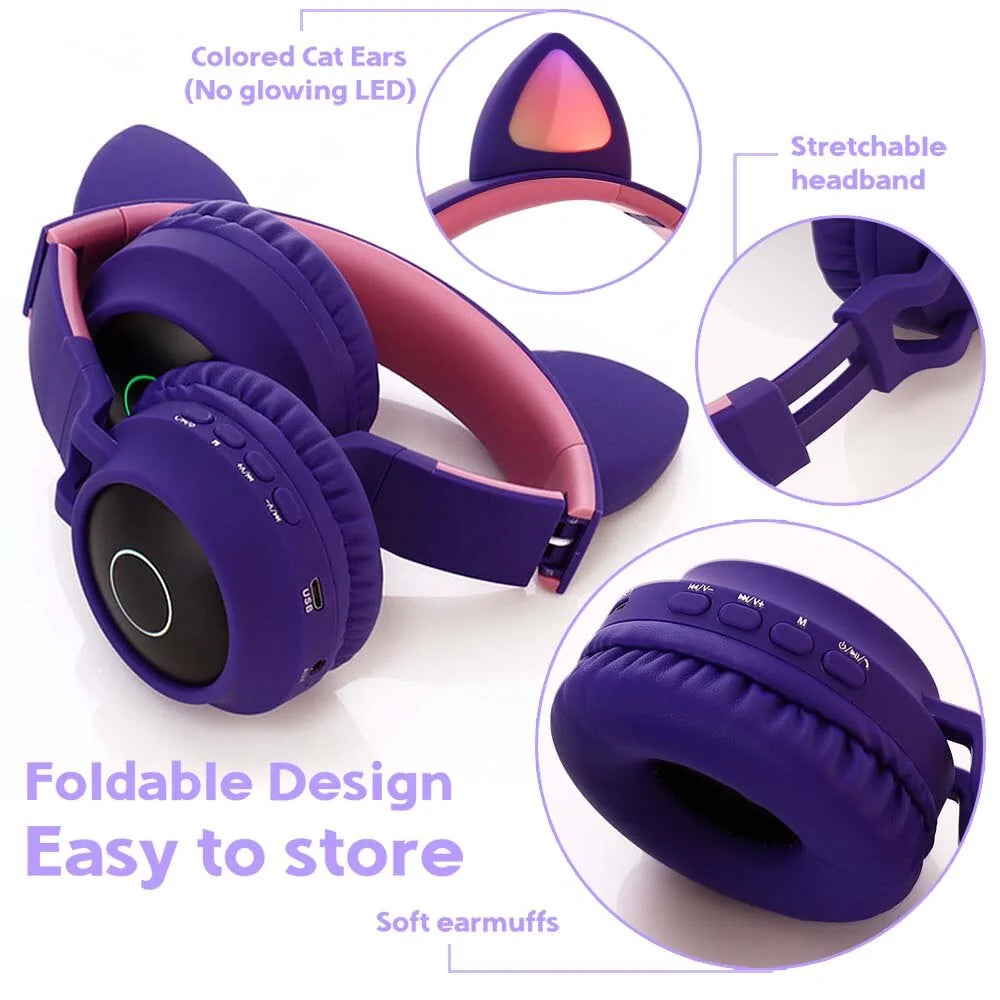 Cat Ear Bluetooth 5.0 Headphone Earphone - Techtopia