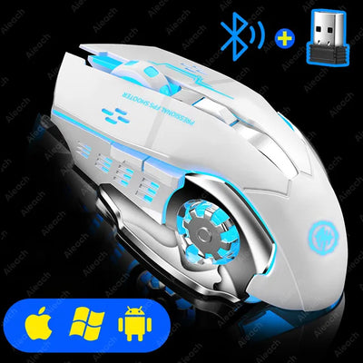 Silent Rechargeable Wireless Gaming Mouse - Techtopia