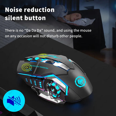 Silent Rechargeable Wireless Gaming Mouse - Techtopia