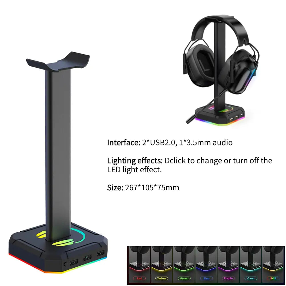 RGB Gaming Headphone Stand - Techtopia