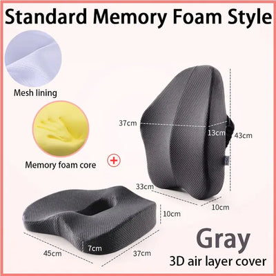 Memory Foam Seat & Pillow - Techtopia