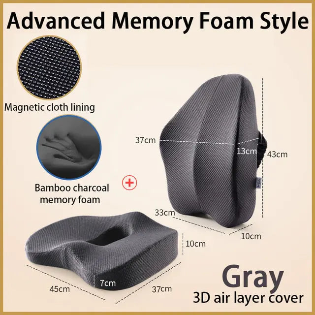 Memory Foam Seat & Pillow - Techtopia