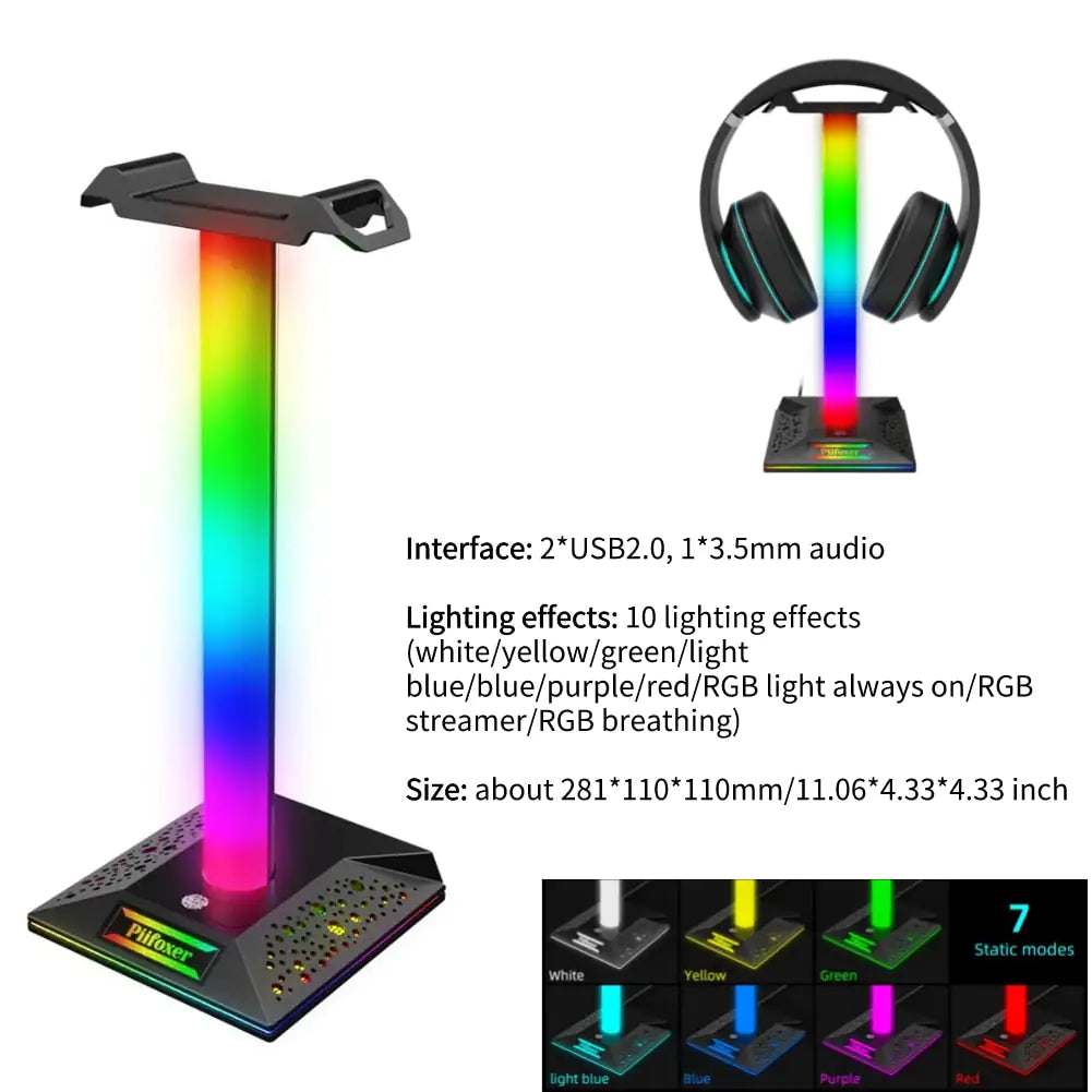 RGB Gaming Headphone Stand - Techtopia