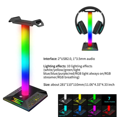 RGB Gaming Headphone Stand - Techtopia